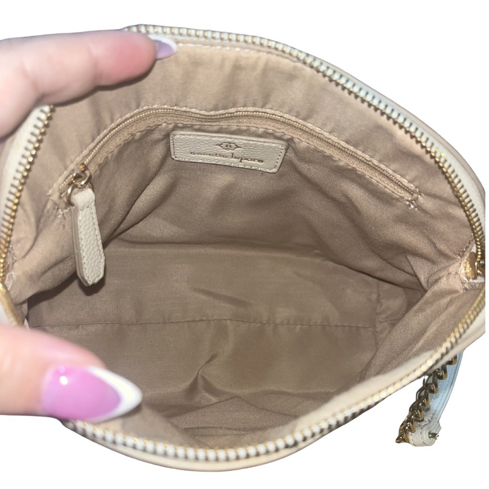Nanette Lepore Pink & Cream Striped Dome Crossbody Bag - Picture 5 of 10